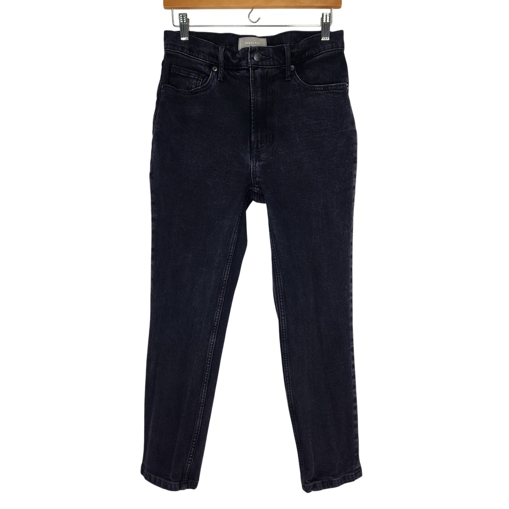 Everlane The Original Cheeky Jean Organic Cotton Black High Rise Crop 27